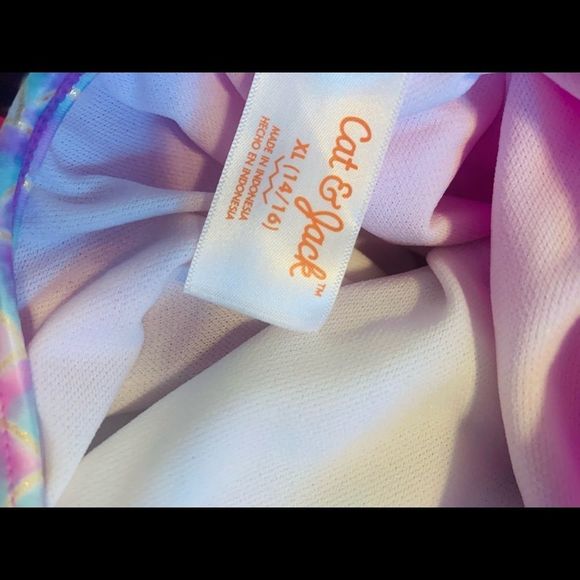 Cat & Jack Mermaid Swim Suit Sz XL (14/16) NWOT - Picture 4 of 4